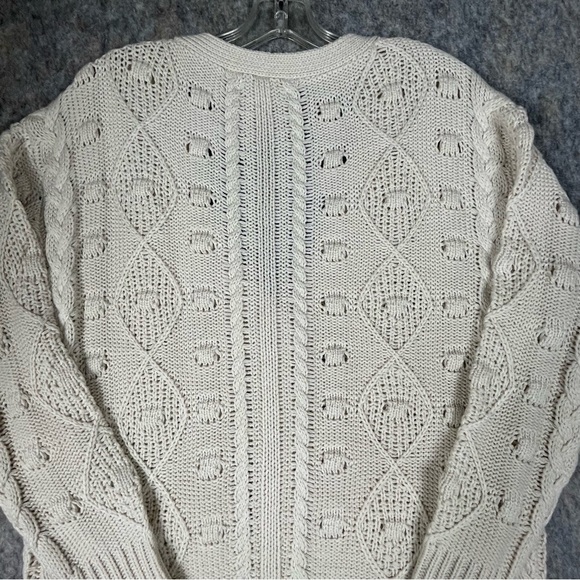 Sincerely Jules Button Front Cottagecore Coastal Grandma Sweater Cardigan Sz S - Picture 8 of 13